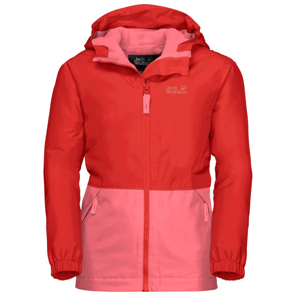 Jack Wolfskin SNOWY DAYS Vestes Enfant Rouge - IOTHUYE-08